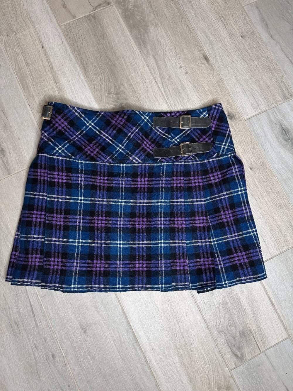 Scottish Kilt Shop Custom Tartan Plaid Kilt Blue Purple 33" Waist